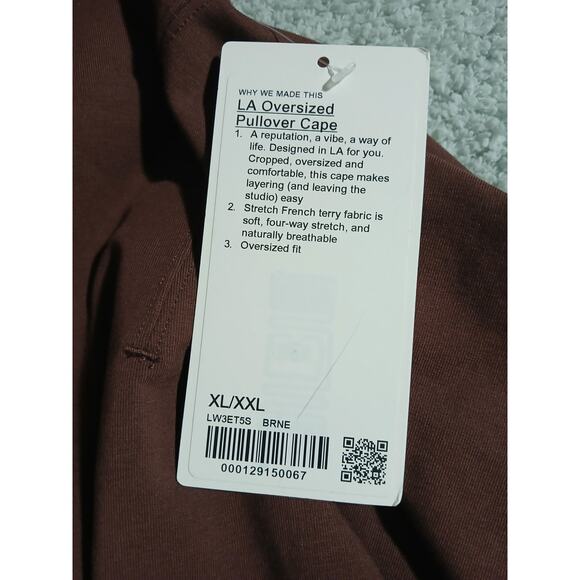 Lululemon LA Oversized Pullover Cape NWT Brown Women’s XL Cozy Layering - Picture 6 of 7